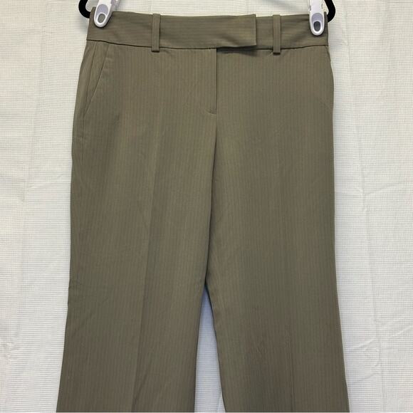 Ann Taylor Taupe Pin Stripe Wide Leg Slacks Size 6 - Picture 2 of 7